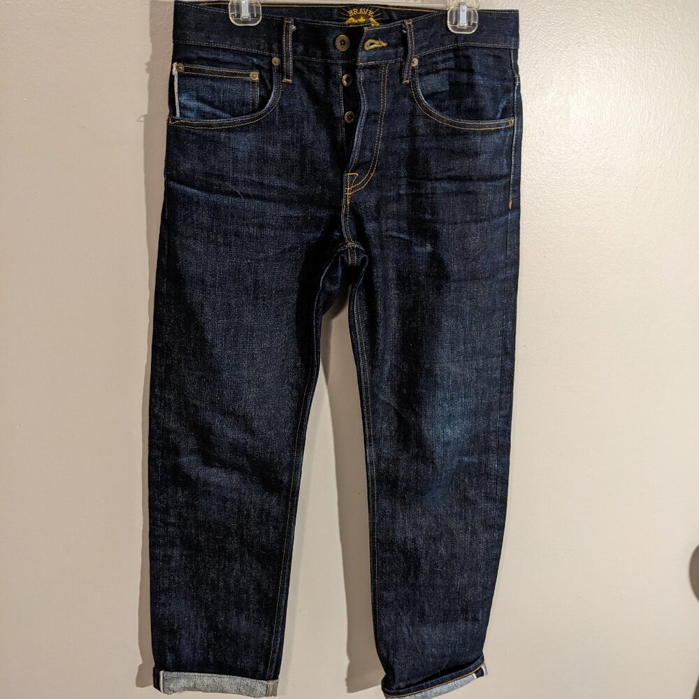 Men's Brave Star Jeans, Dark Wash, True Straight, Size 31